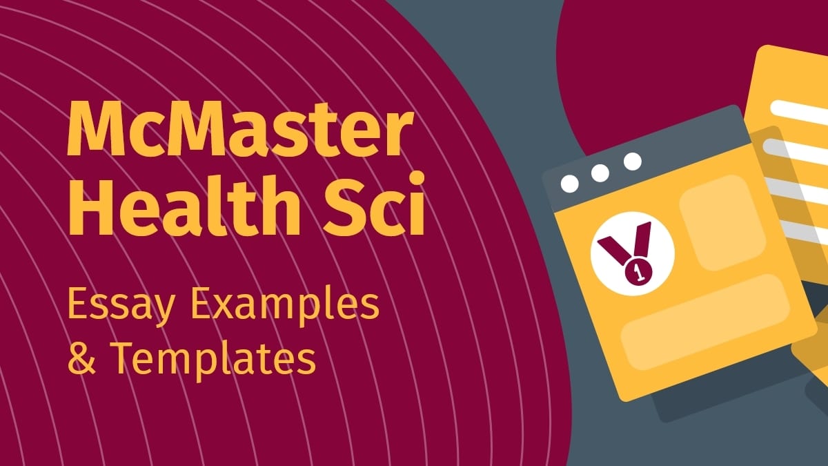 McMaster Health Sciences Supplementary Application Examples 2024